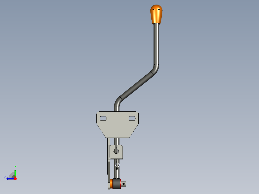 一种三轮车换挡手柄结构右视图