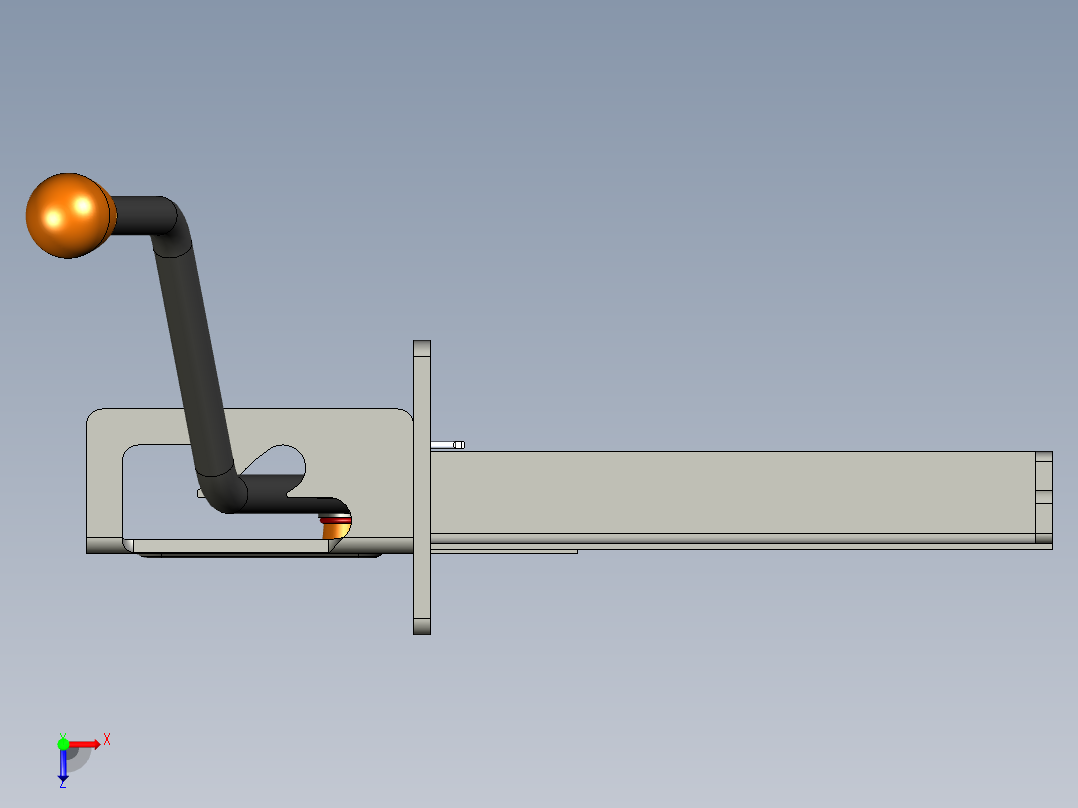 一种三轮车换挡手柄结构俯视图
