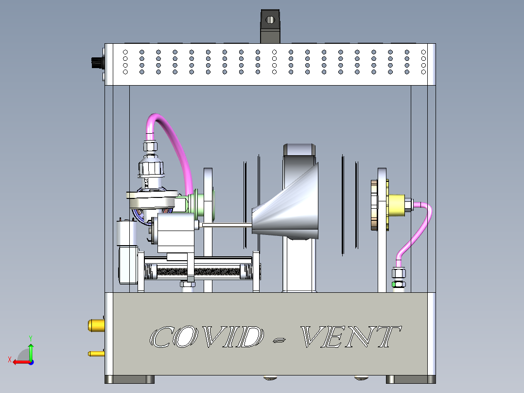 B3004005-斯特瑞姆 COVID-VENT可变容量控制呼吸机后视图