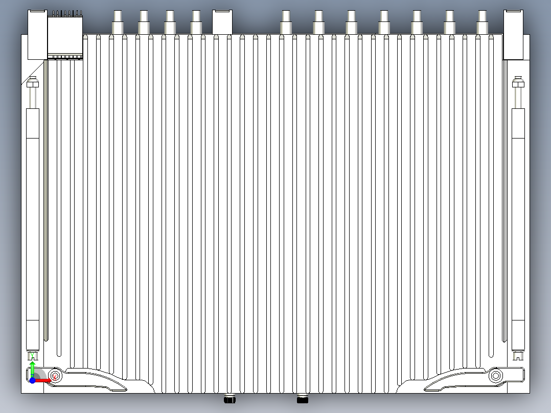标准6U-VPX模块（带PCB）前视图