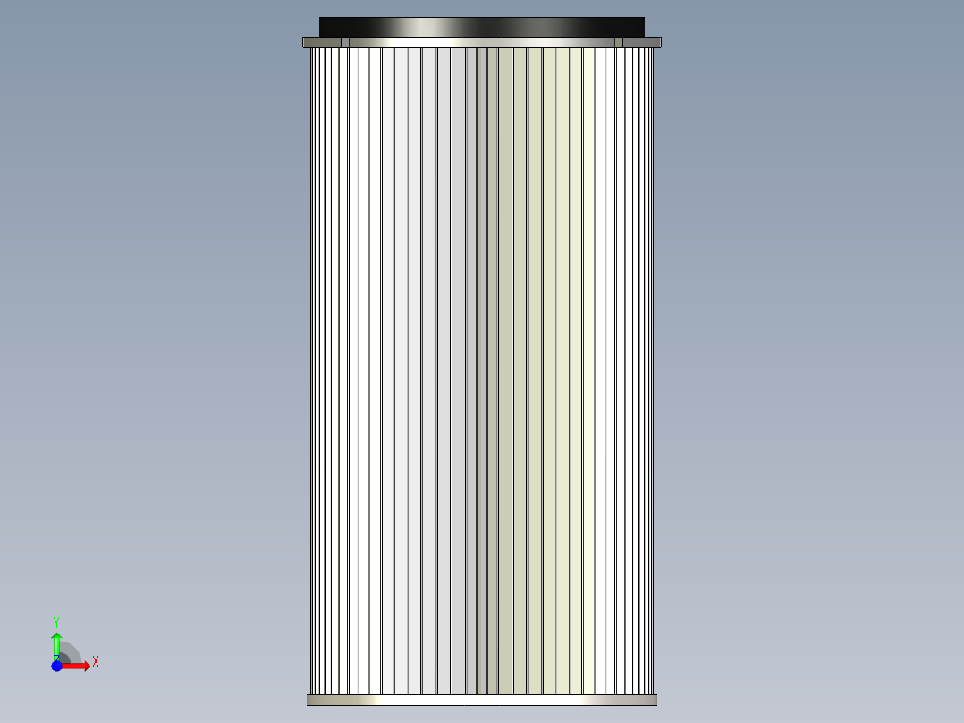 喷粉过滤快拆卡扣滤芯325x600前视图