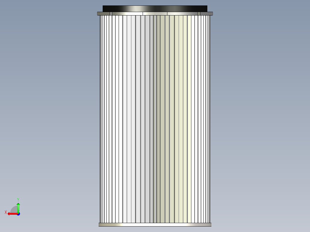 喷粉过滤快拆卡扣滤芯325x600后视图