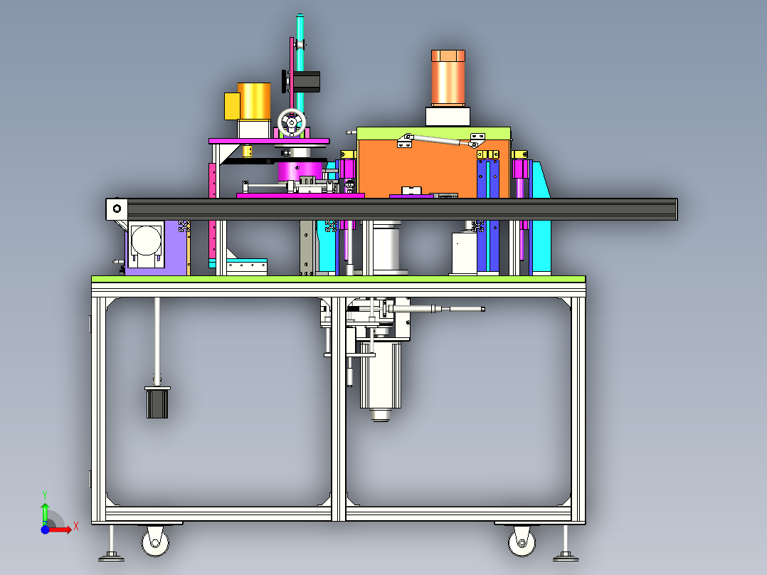 自动组装套热缩管设备前视图