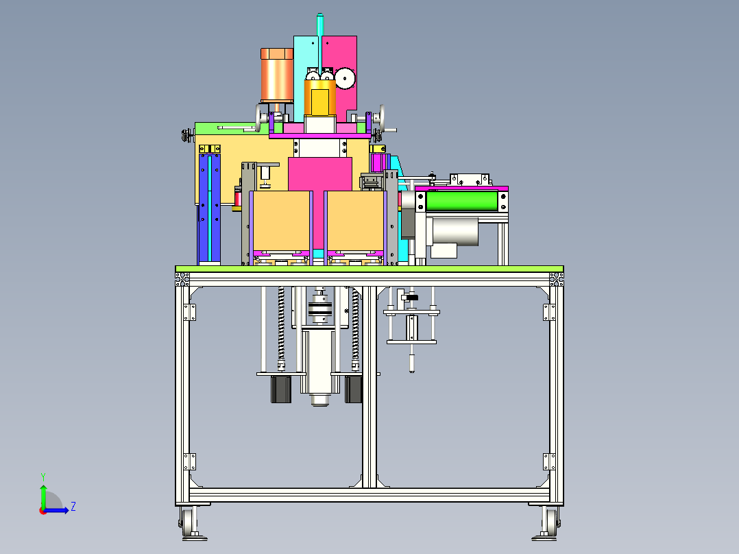自动组装套热缩管设备左视图