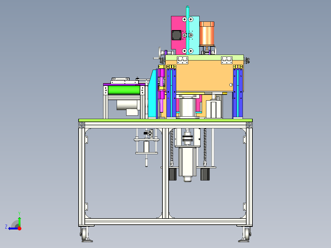 自动组装套热缩管设备右视图