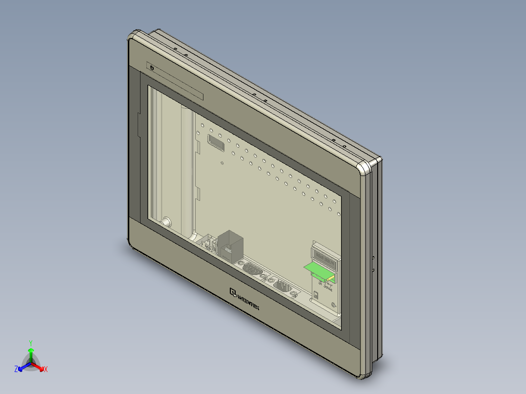 威纶通10寸触摸屏 MT8101iE-10.1正等轴测图