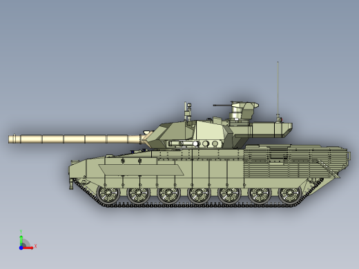 T-14“阿玛塔”坦克模型前视缩略图