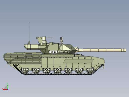 T-14“阿玛塔”坦克模型后视缩略图