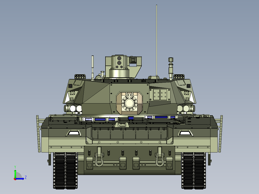 T-14“阿玛塔”坦克模型左视图