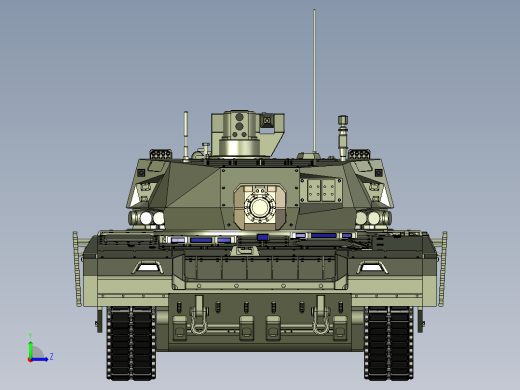 T-14“阿玛塔”坦克模型左视缩略图