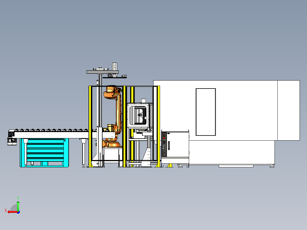 机床上下料+精加工去毛刺项目后视图