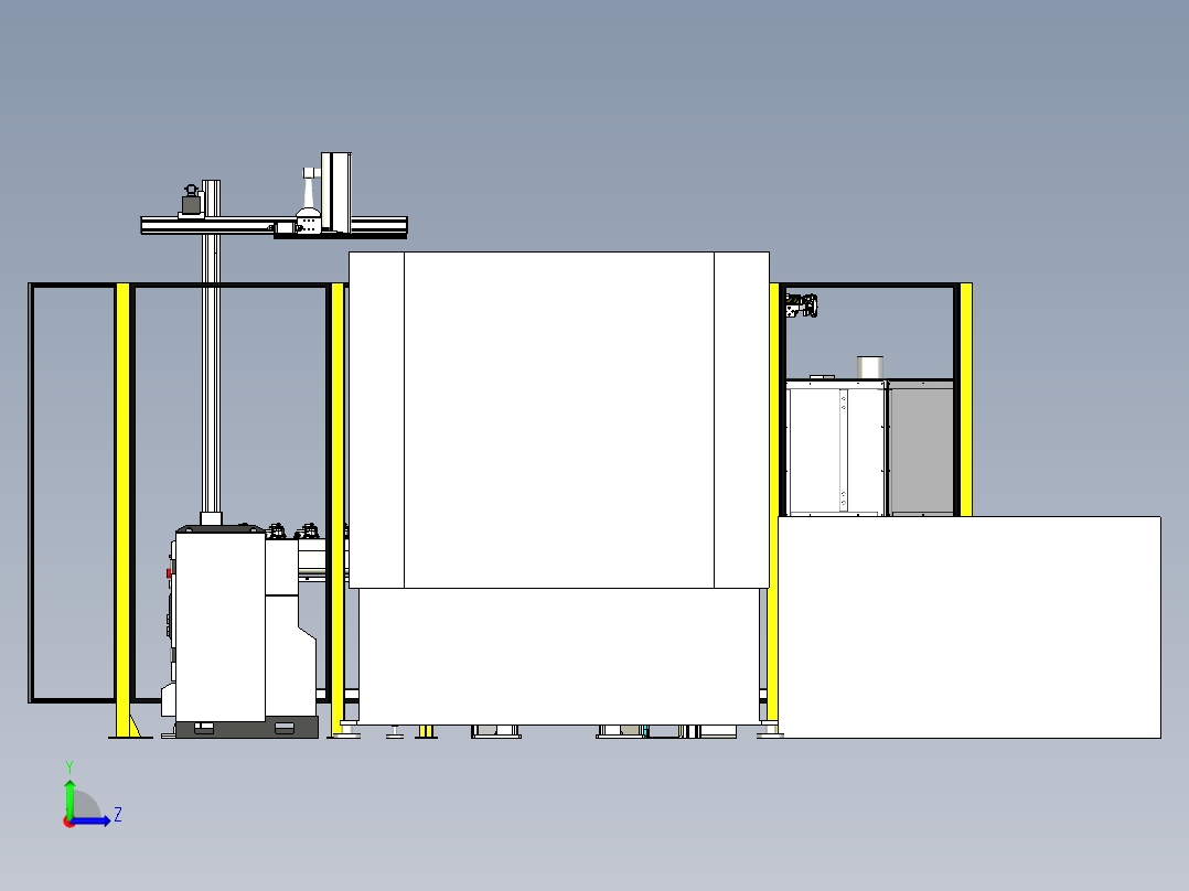 机床上下料+精加工去毛刺项目左视图