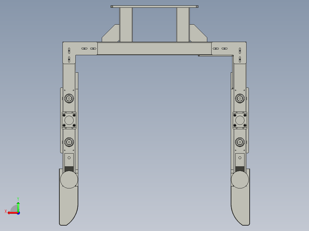 定位顶升架装配后视图