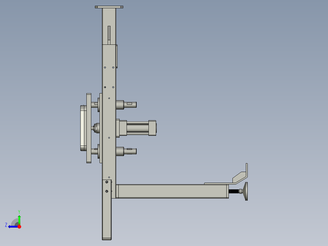 定位顶升架装配右视图