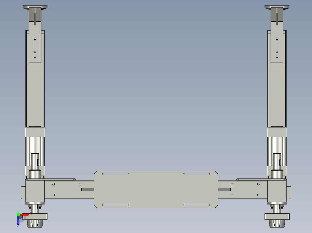 定位顶升架装配俯视图