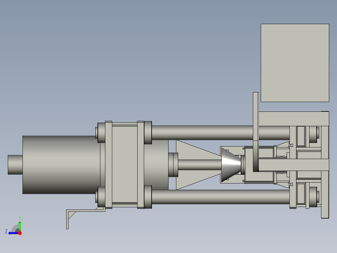 易清洁垃圾压缩机右视图