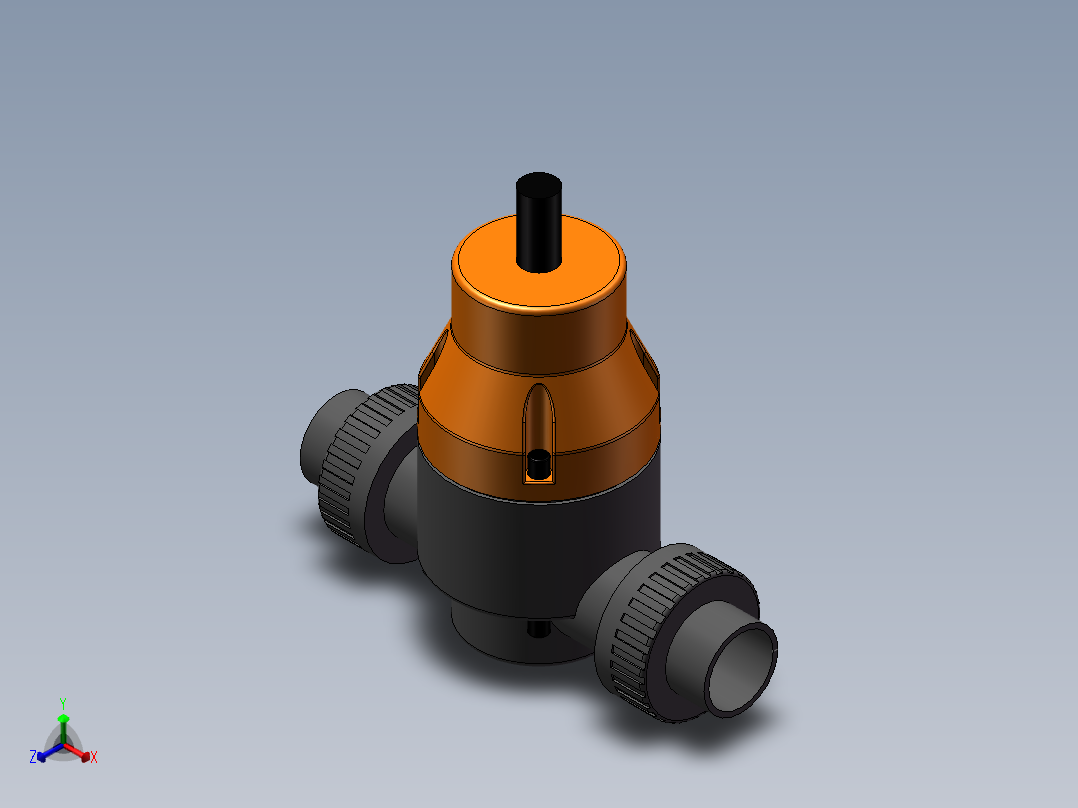 VALVE-ANGLE_DN25_PN10_U-PVC正等轴测图