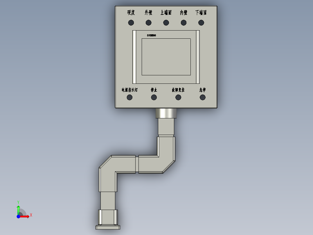 070000操作屏部件前视图