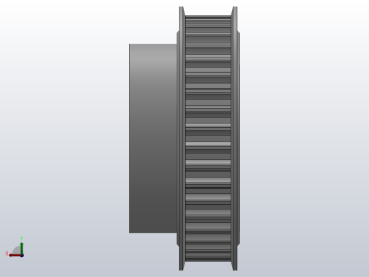 小凸缘型凹顶抛物线型齿同步带轮P5M型_SP5MDC-40-10-dc20-A后视缩略图