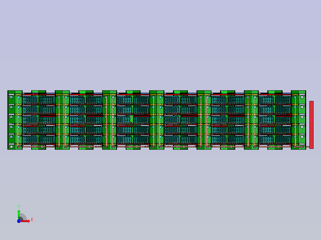 比特币矿机前视图