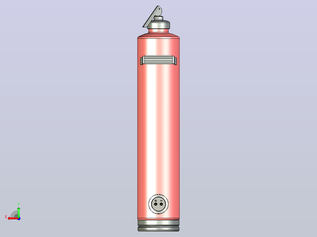由灭火器制成的音响系统后视图