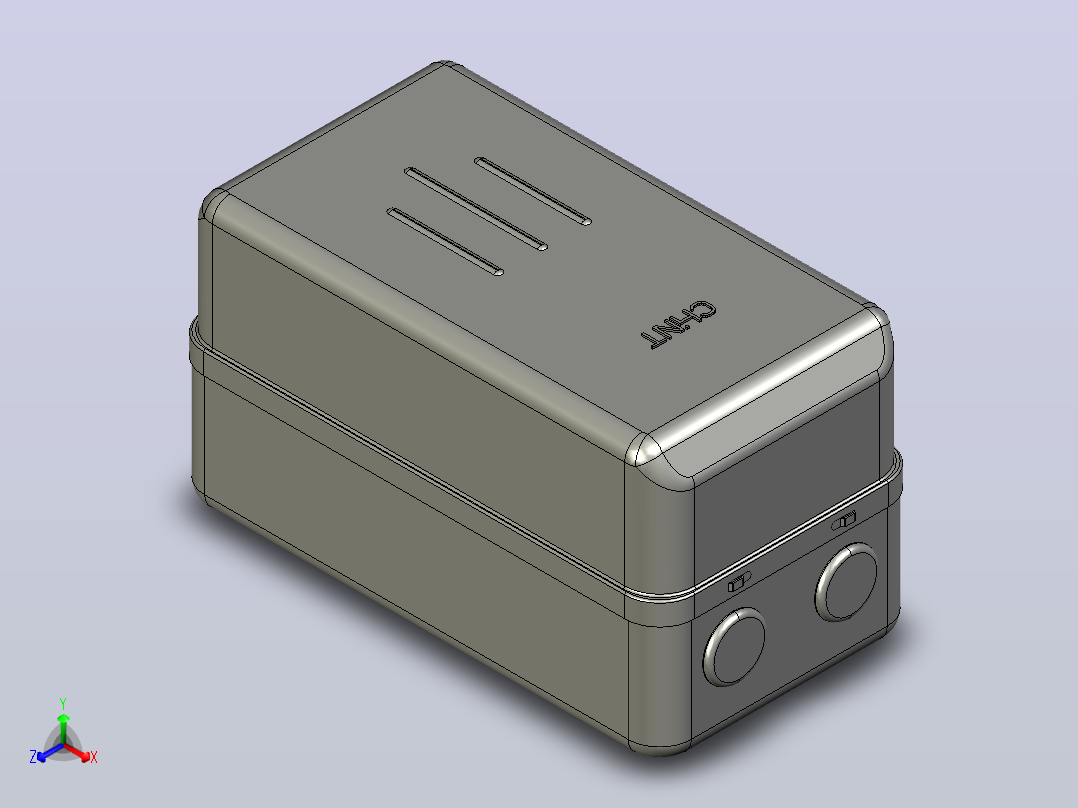 QC36-20T电磁起动器三维模型202204正等轴测图