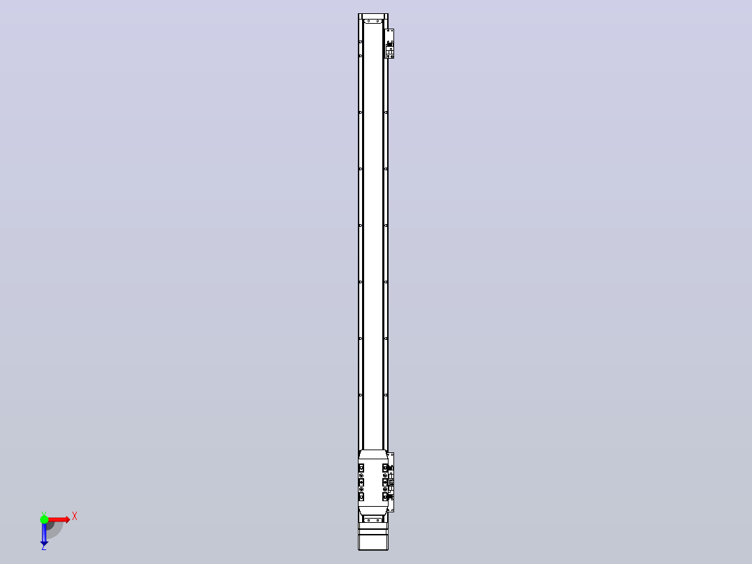 滚珠丝杠直线轴内置导轨TPA-GCR-50-1210C-L750-MP-M10-N3俯视图