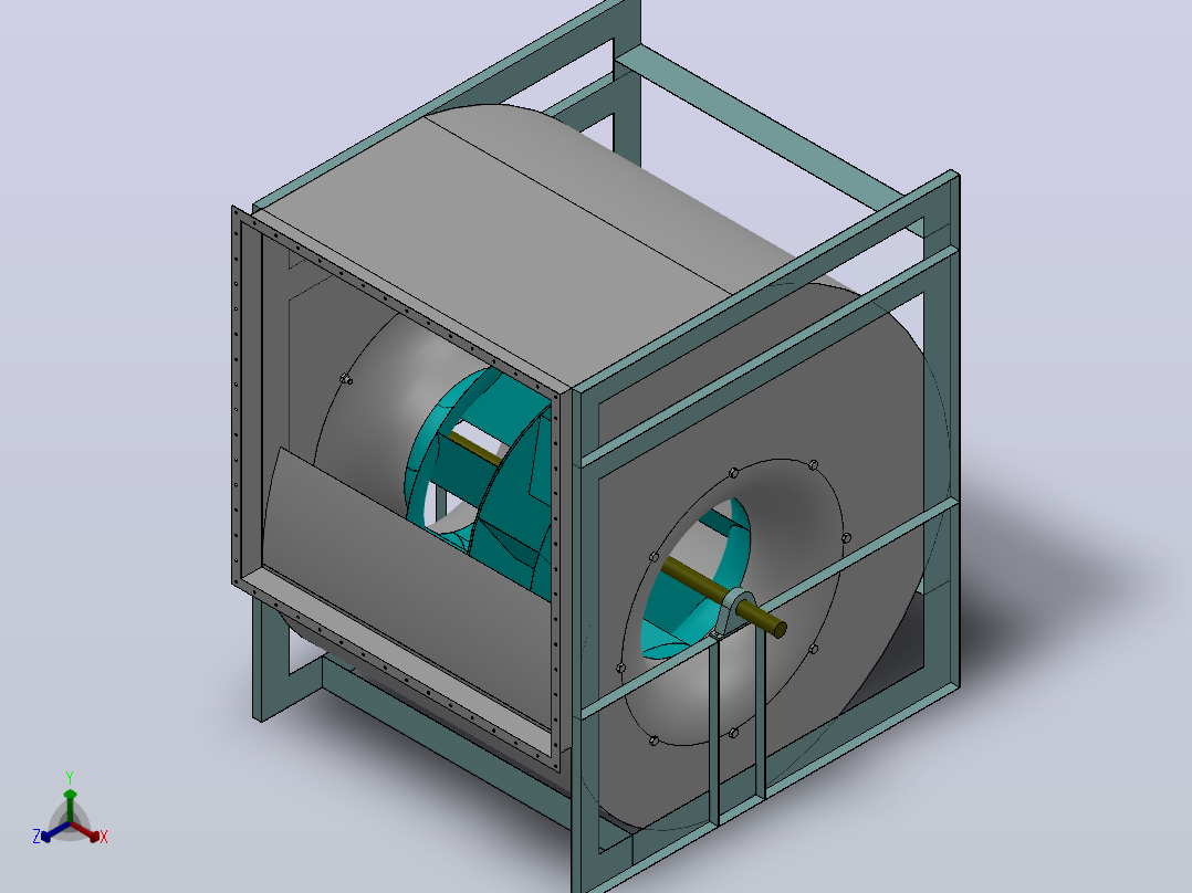 SAB-KH双吸后倾离心风机[KH 16]应达风机主视图