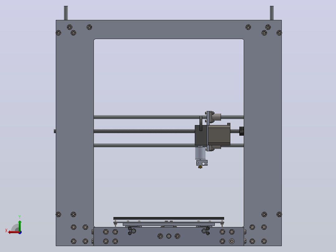 Prusa i3v的3D打印机后视图
