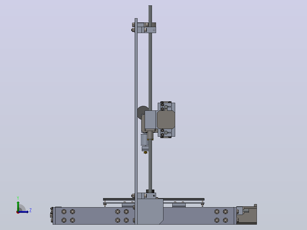 Prusa i3v的3D打印机左视图