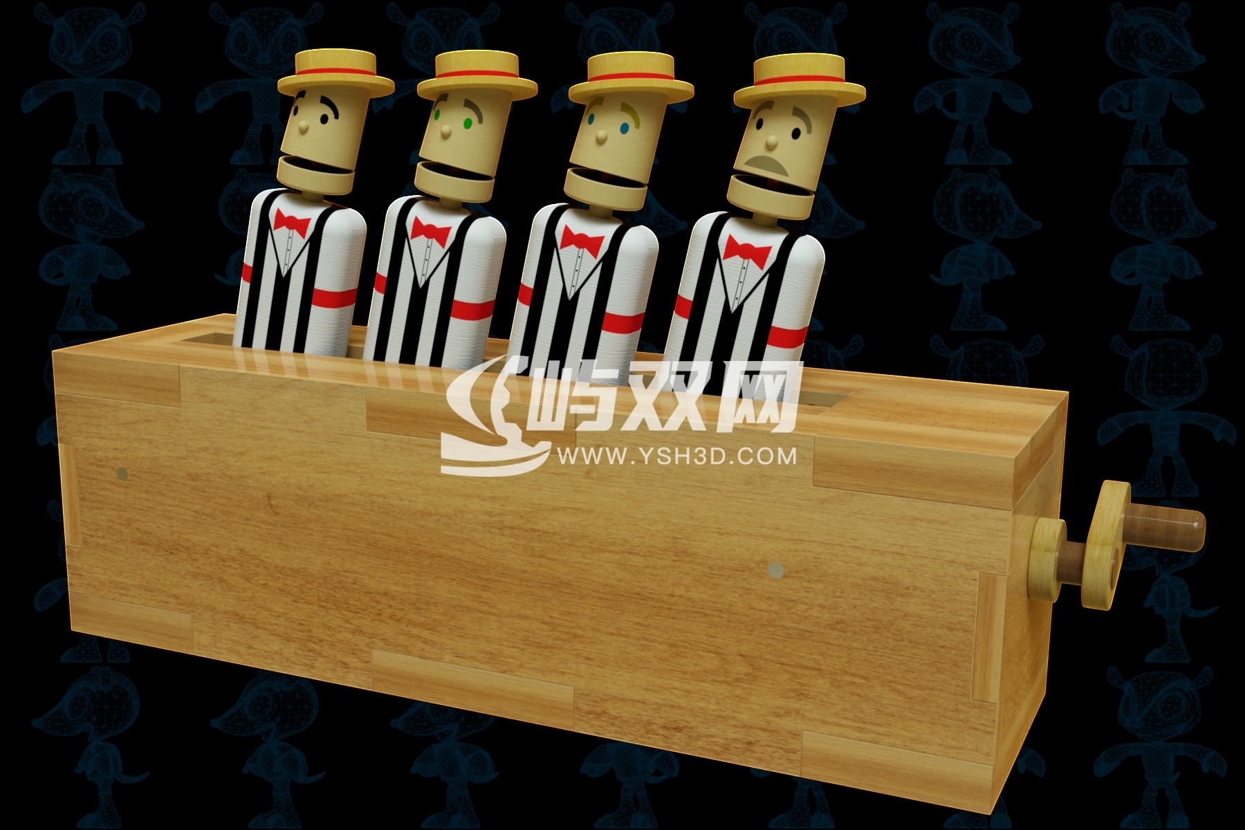 唱歌理发师木制玩具