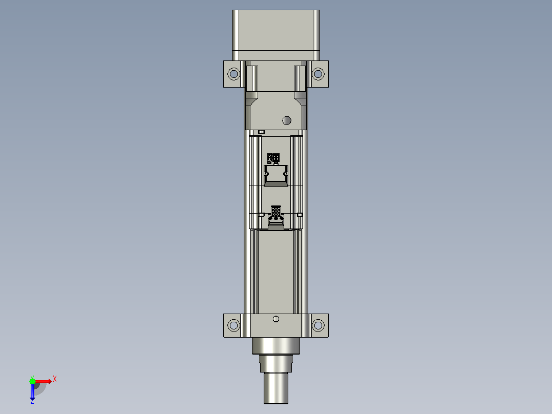 轻载电动缸TPA-ESR80-2510C-L200-MR-LB-W-P75-JX-C3俯视图