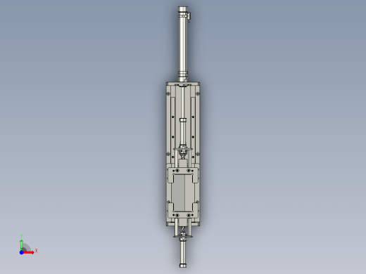 气缸滑台双气缸夹具3D数模图纸 Solidworks设计 附STEP前视缩略图