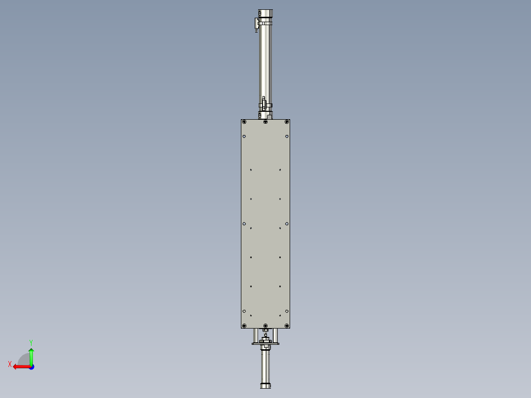 气缸滑台双气缸夹具3D数模图纸 Solidworks设计 附STEP后视图