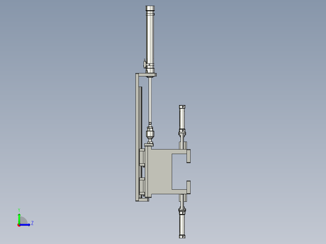 气缸滑台双气缸夹具3D数模图纸 Solidworks设计 附STEP左视图