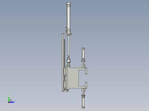 气缸滑台双气缸夹具3D数模图纸 Solidworks设计 附STEP左视缩略图