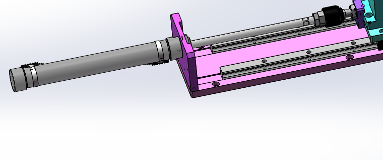 气缸滑台双气缸夹具3D数模图纸 Solidworks设计 附STEP