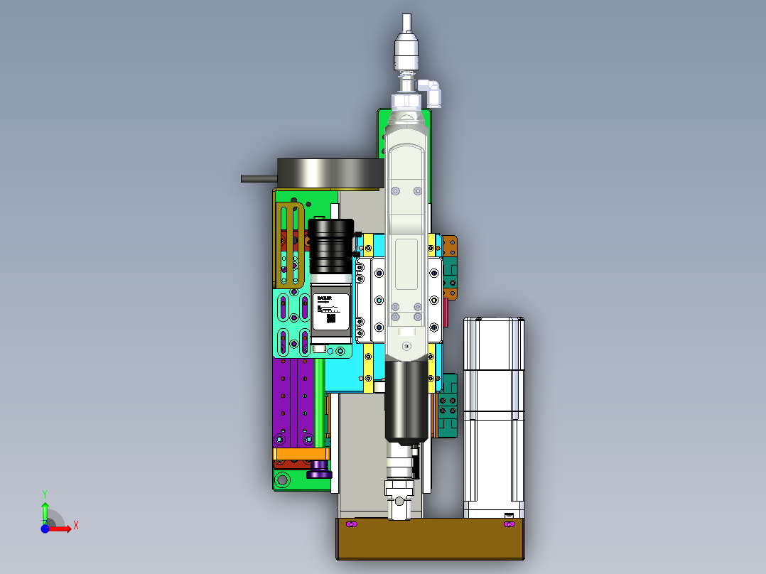 结构详细的ccd自动锁螺丝机前视图