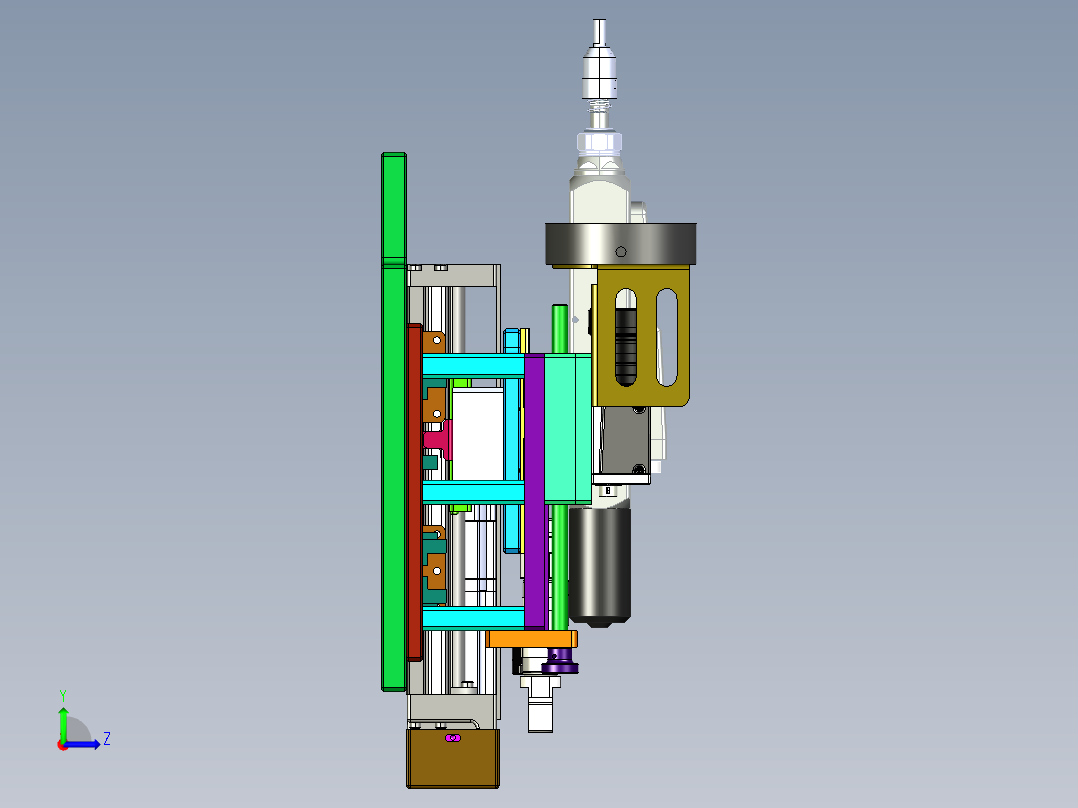 结构详细的ccd自动锁螺丝机左视图