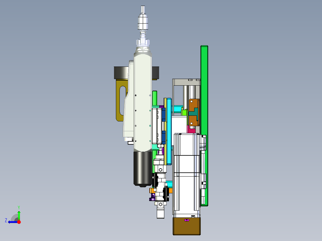 结构详细的ccd自动锁螺丝机右视图