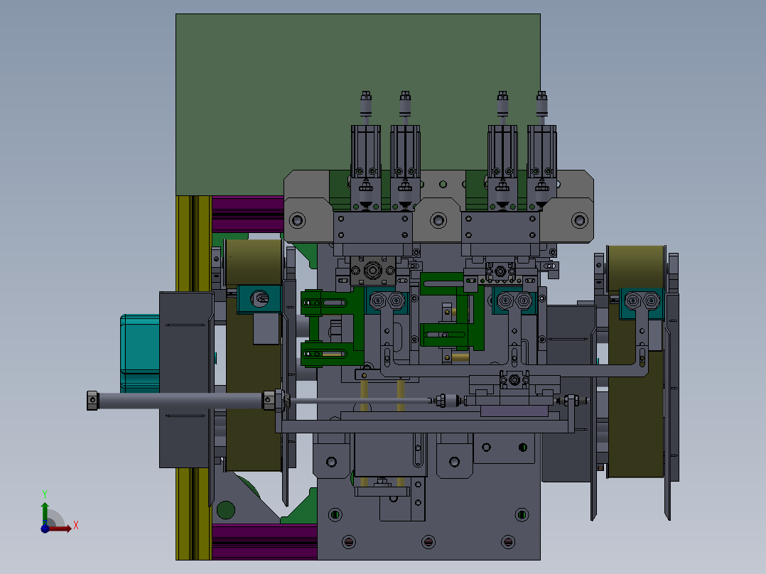 锂电KF机 锂电卧式扣盖整机（含工程图+bom）sw14可编辑前视图