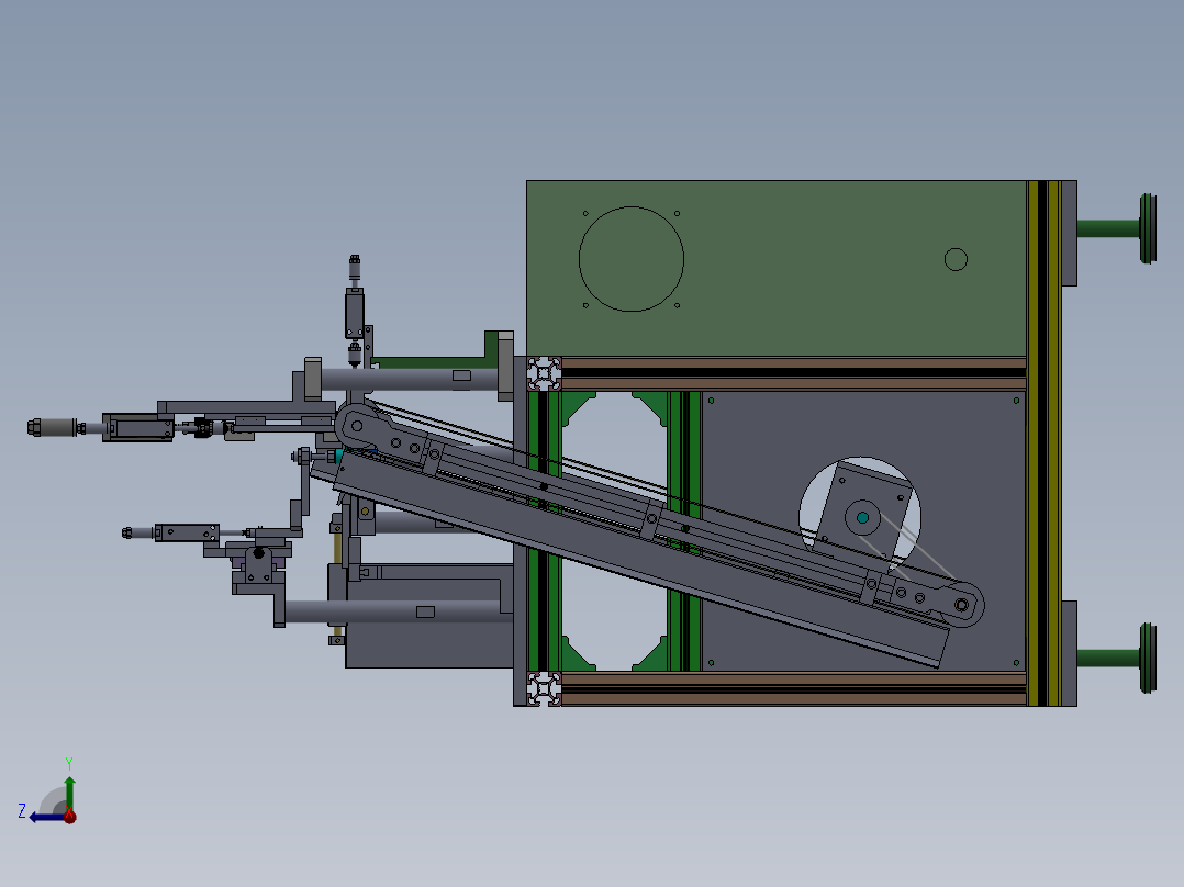 锂电KF机 锂电卧式扣盖整机（含工程图+bom）sw14可编辑右视图