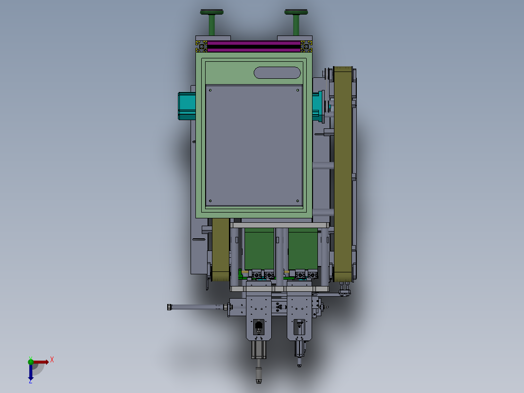 锂电KF机 锂电卧式扣盖整机（含工程图+bom）sw14可编辑俯视图