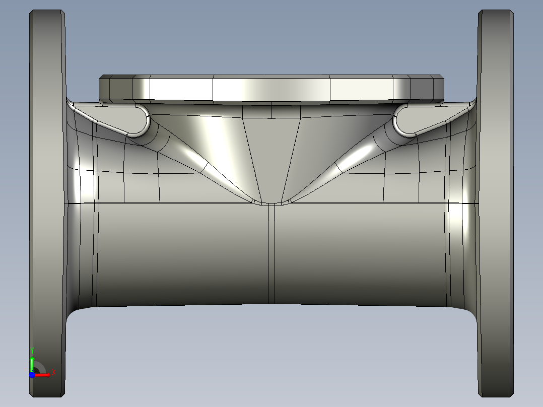 阀体3D模型前视图