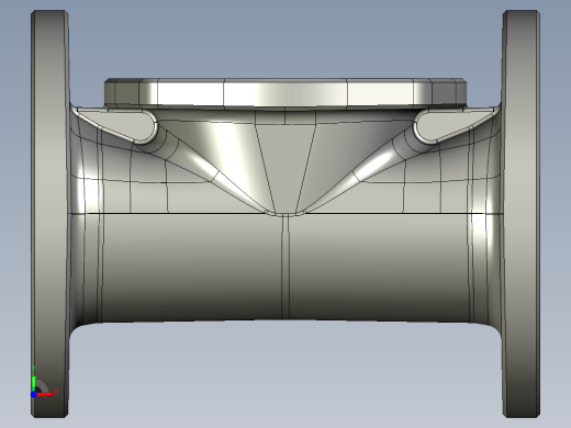 阀体3D模型前视缩略图
