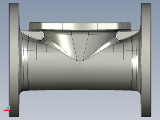 阀体3D模型后视缩略图