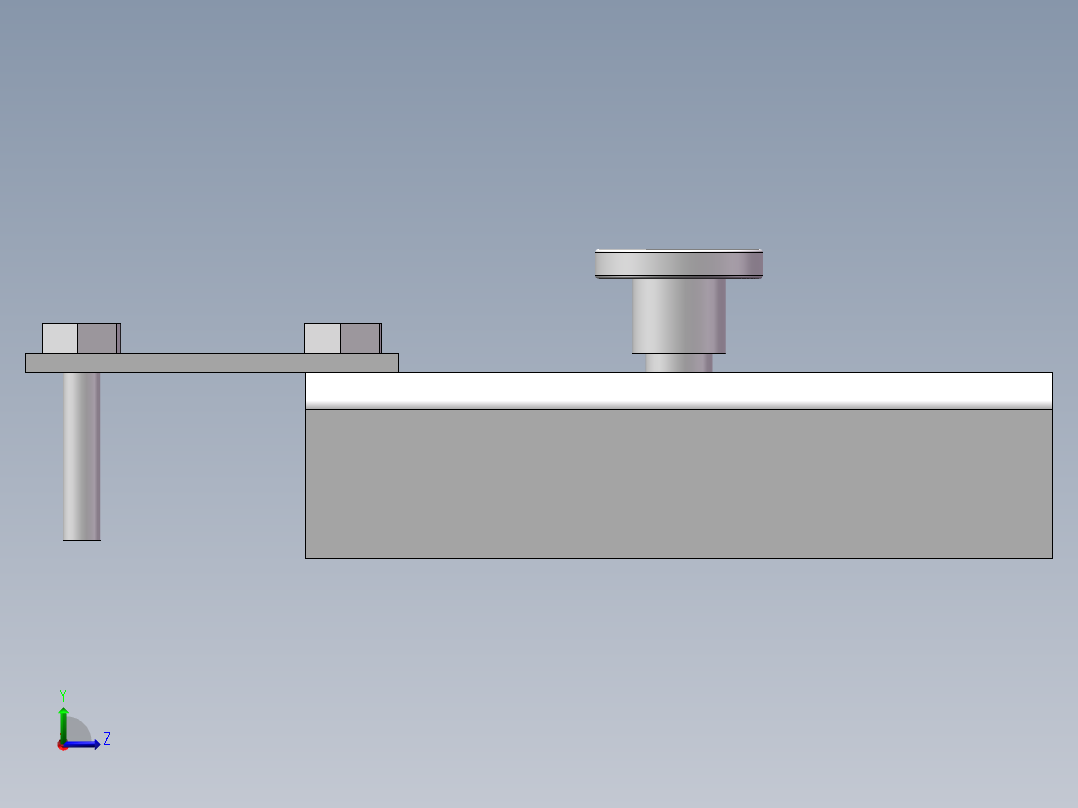 钢模具用磁性固定装置左视图