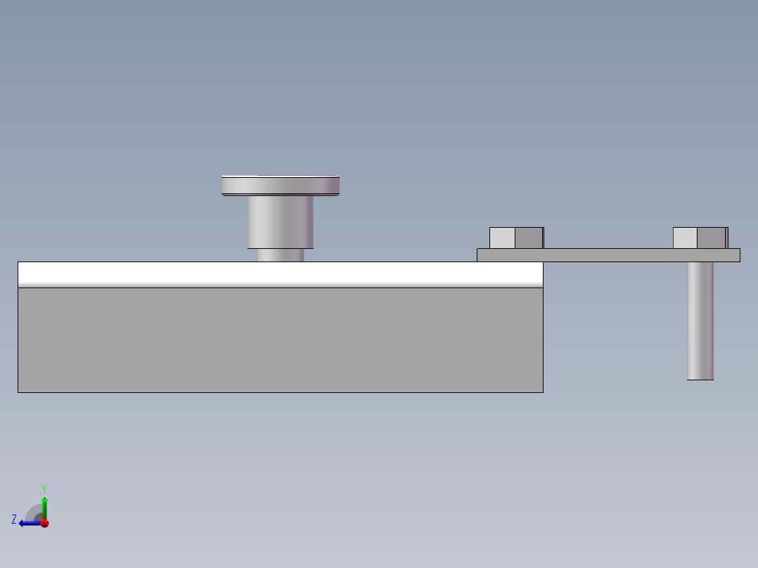 钢模具用磁性固定装置右视图