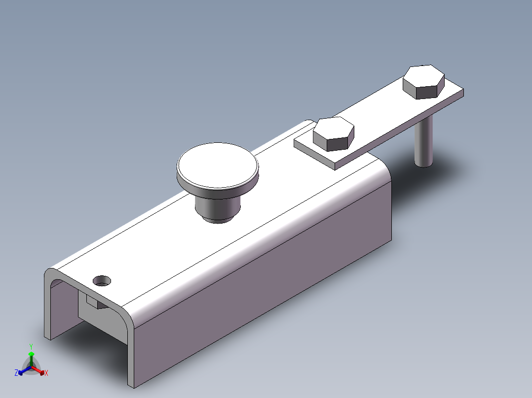钢模具用磁性固定装置正等轴测图