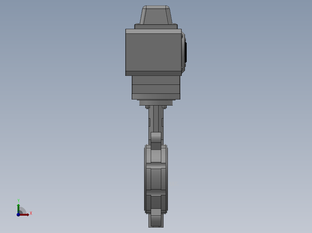 对夹式电动蝶阀-304 DN50-DN400前视图